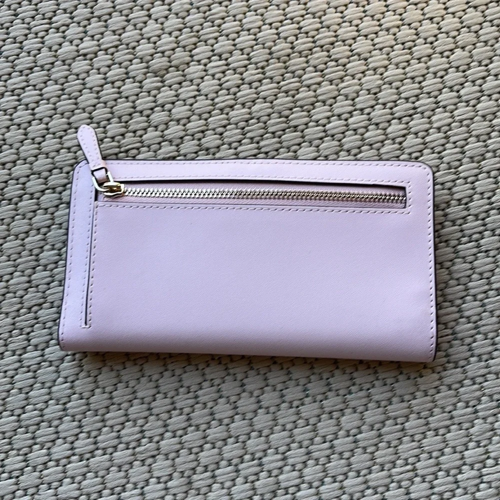 Kate Spade Schuyler Large Slim Bifold Wallet Clutch 
Chalk Pink 
NWT - Picture 10 of 16